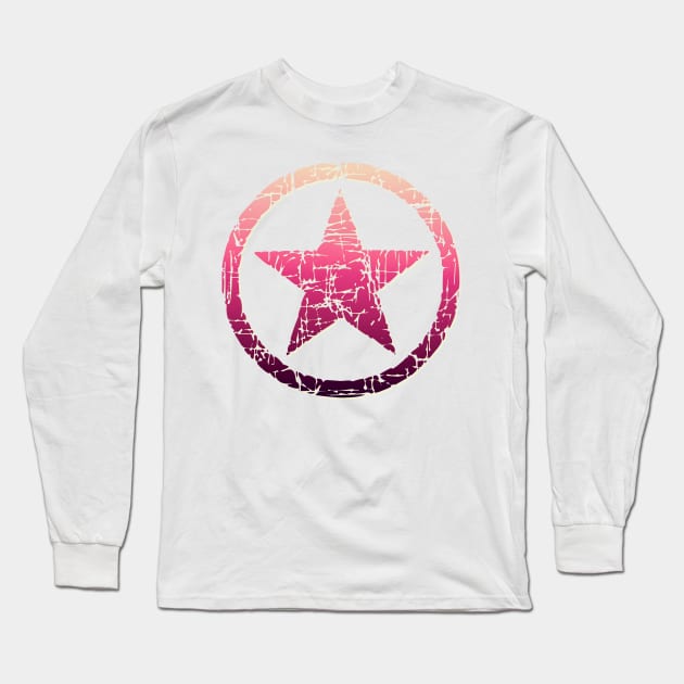 Pretty Pink Star Graphic Long Sleeve T-Shirt by AlondraHanley